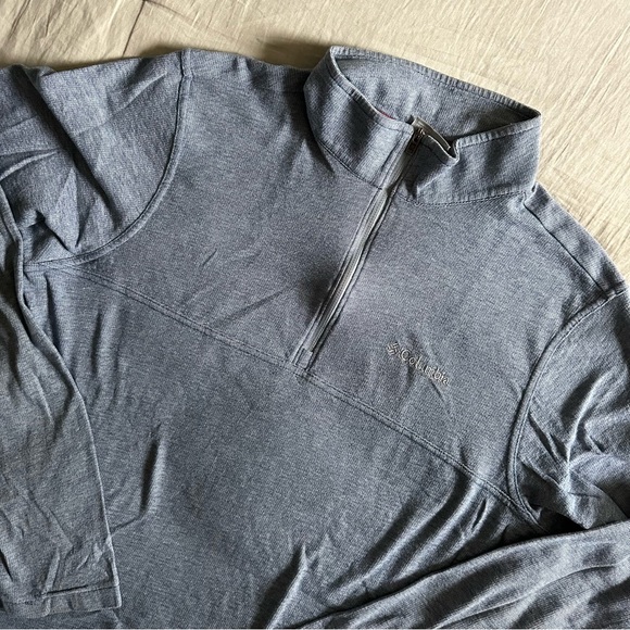 Columbia Quarter-Zip Golf Stretch Pullover Blue - Picture 1 of 6